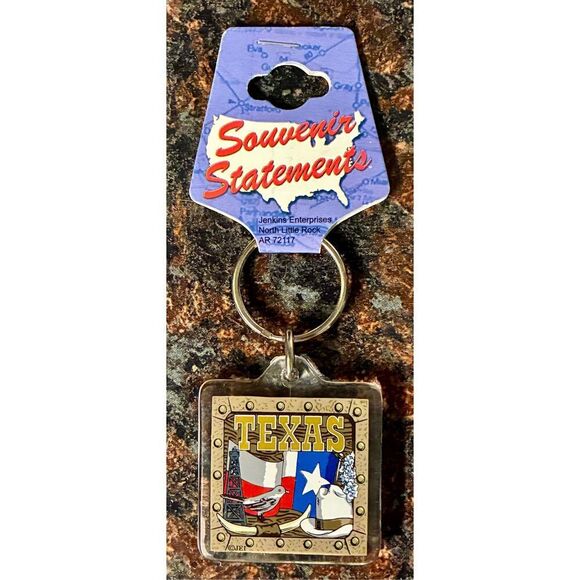 NWT 3 Variety Set Of Souvenir Statements Texas Map Keychains - Picture 4 of 8